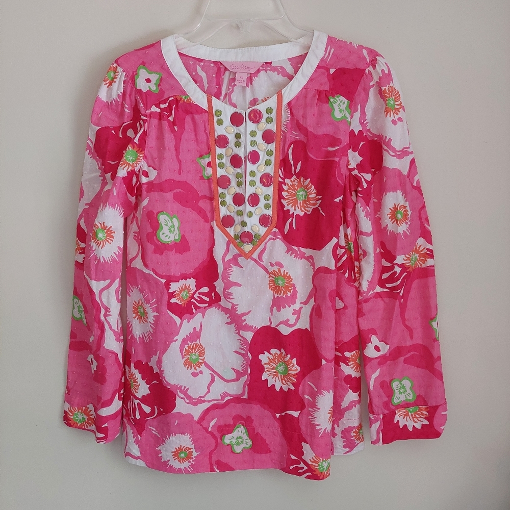 Lilly Pulitzer Pink Floral Top XS